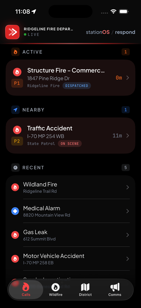 The live call board